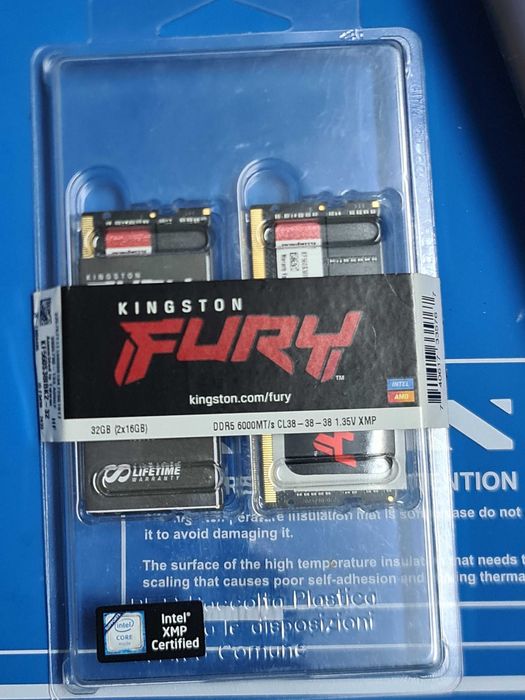 Memorie Ram DDR 5 Kingston fury 6000 Mhz, CL 38 noi cu Garantie