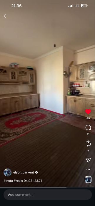 Parkentda 6 sotok 6 xonali uy sotiladi