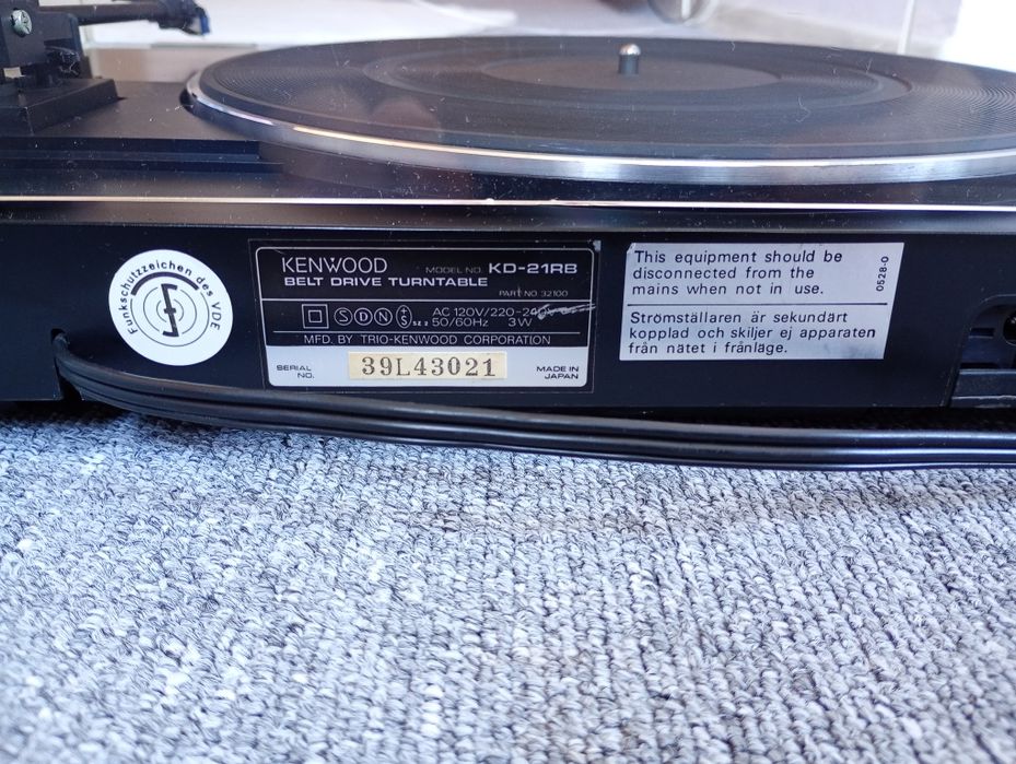 Грамофон "KENWOOD KD-21RB"