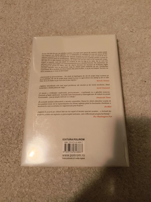 Vând carte sigilată Sapiens, Scurtă istorie a omenirii!