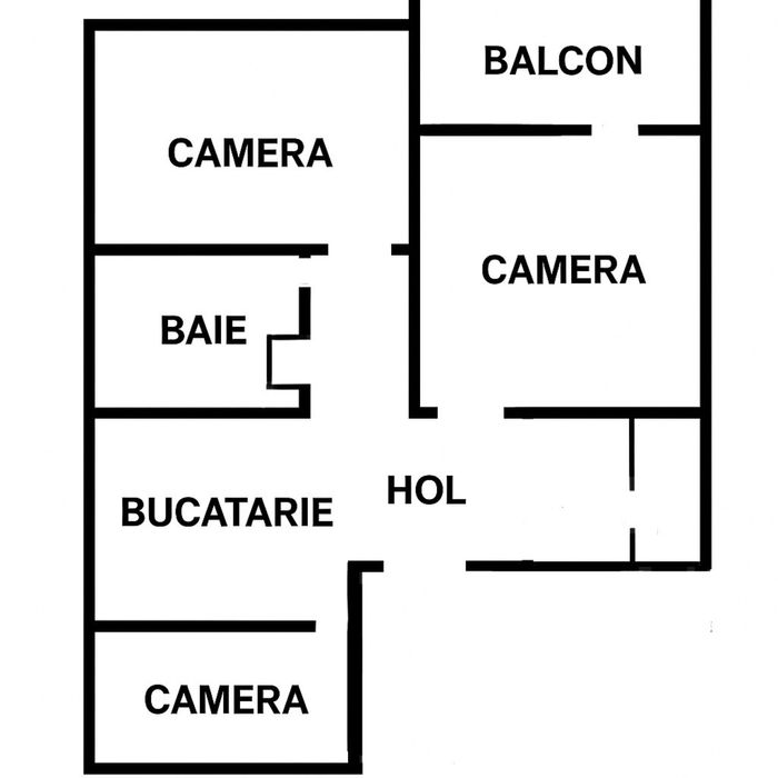 Apartament 3 camere, 60 m², parter – mobilat și utilat.