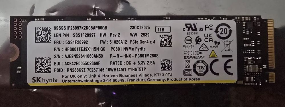 NVME SSD 1 TB за лаптоп