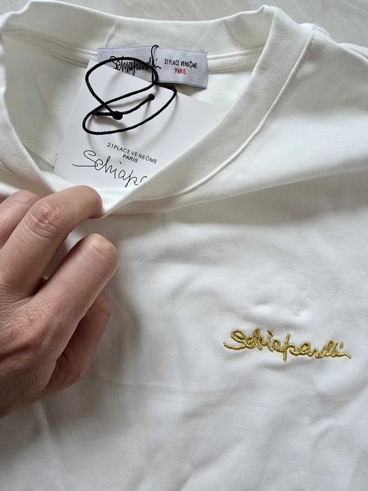Бяла дамска тениска Schiaparelli