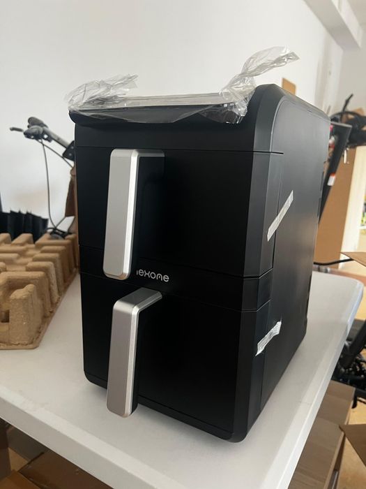 NexOne TwinFryer 11L – Двукамерен фритюрник с горещ въздух 2800W, две независими кошници, 8 програми и Sync функция