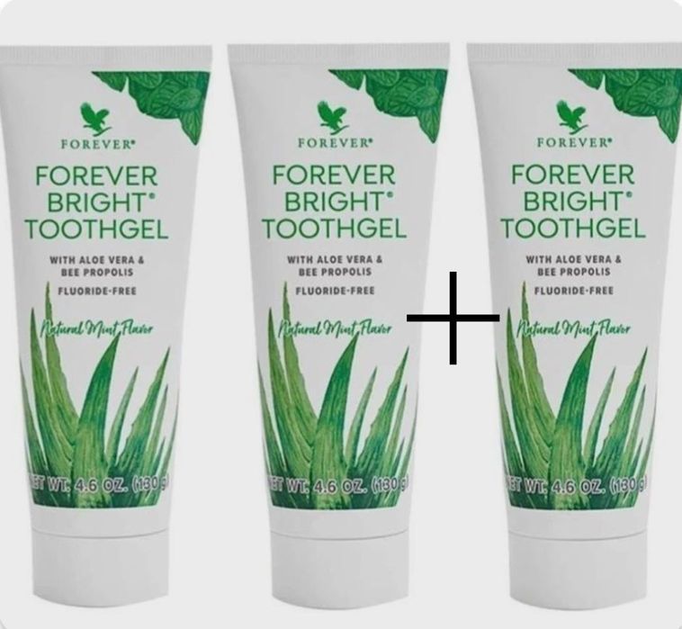 2 + 1 pastă de dinți fără fluor