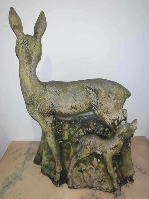 Decorațiune de gradina Caprioara cu doi puii