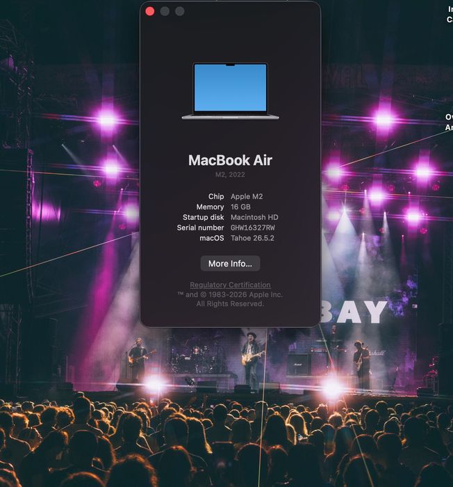 MacBook Air M2 13.6" / 16GB / 512GB – отлично състояние, 88% батерия