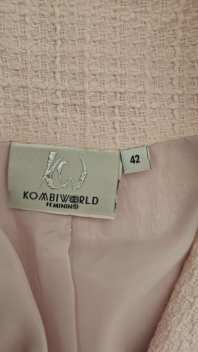 Sacou roz pudră elegant cu nasturi tip perle xl 42