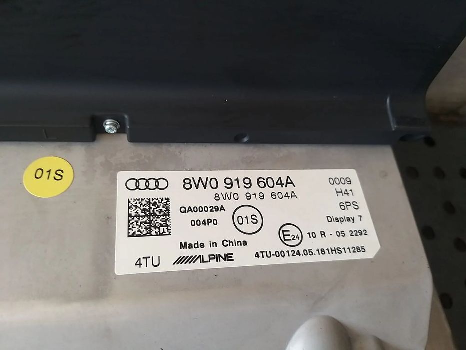 Display bord mmi audi a4 b9 8w 8w0919604a