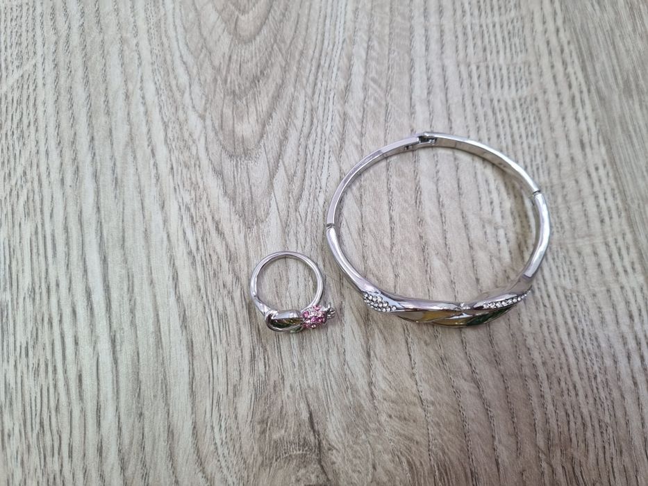 Пръстен и гривна Invoke - бяло позлатяване