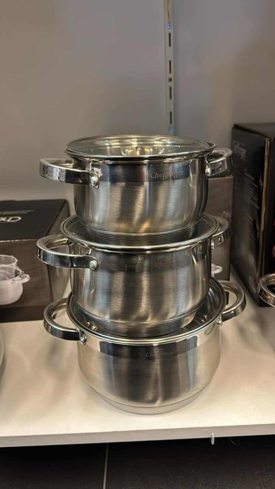 Cheffinger - комплект тенджери от неръждаема стомана – здравина, стил
