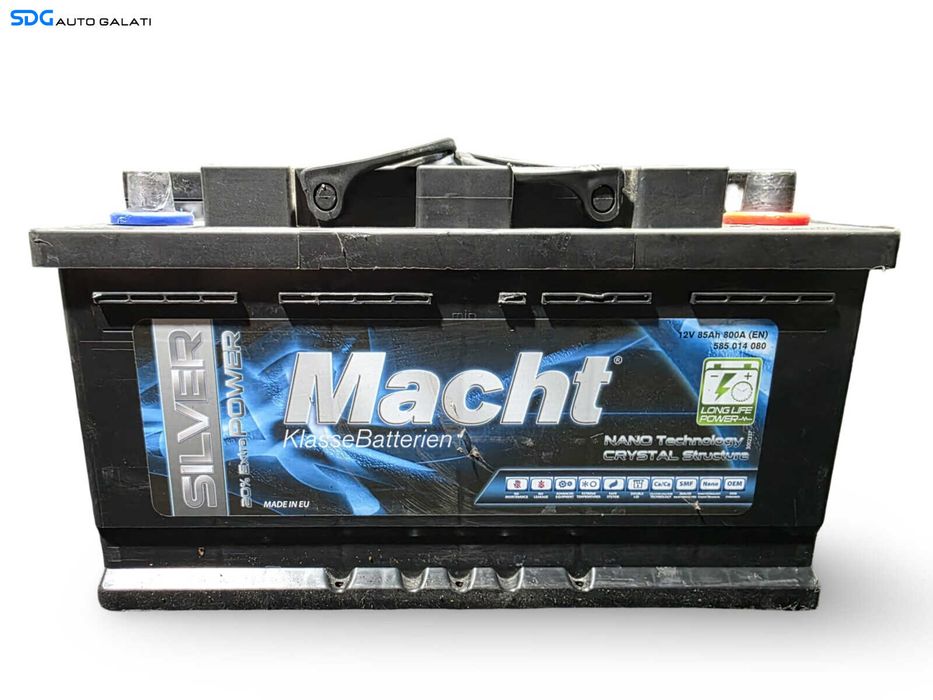 Baterie Acumulator Auto 85AH 800A Macht 585014080 Volkswagen Audi Seat Skoda Ford Opel Toyota BMW Mercedes Renault Peugeot Dacia [D1071]