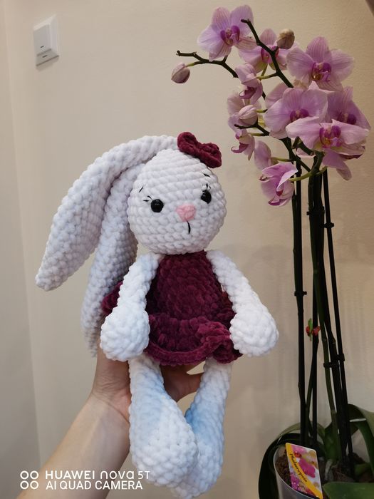 Ръчно плетени амигуруми Зайчета балерини-големи.