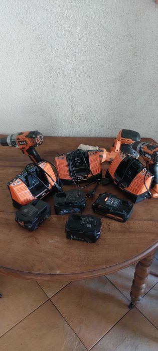 Scule electrice profesionale AEG 18V – Filetante, Șlefuitor, Acumulatori și Încărcătoare
