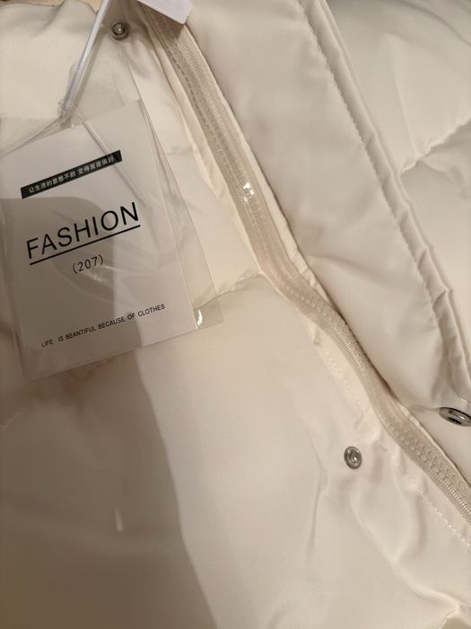 Куртка Белая оверсайз,теплая