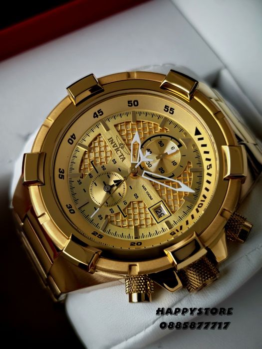 INVICTA Aviator JetFrame gold 51 mm, Инвикта нов мъжки часовник