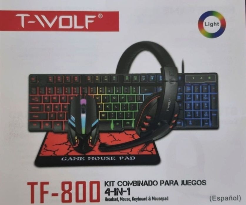 De vanzare Tastatura gaming RGB neagră cu LED-uri noi, cu cablu. Vine mpreună cu un mousepad cadou. Nou nout.Nu a fost deloc folosit.
