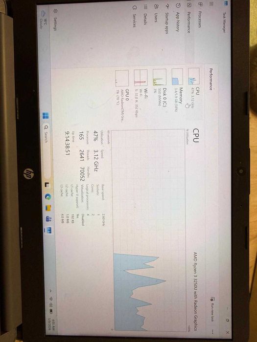 Laptop HP 245 G8 14" - Ryzen 3 3250U, 8GB ram, 256GB SSD