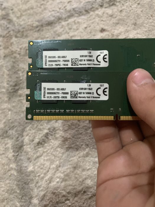 Две планки оперативки DDR3 Kingston 4gb