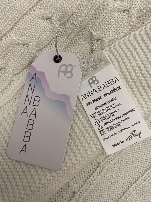 Вязаный плед для новорожденных. Tурецкая фирма «ANNA BABBA”.