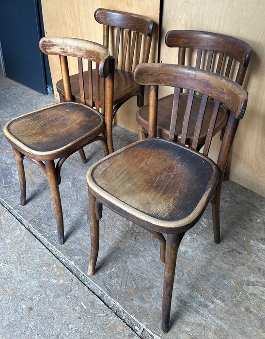 8 buc Scaun Vintage Stil Thonet cu Spatar curbat; Scaun din Lemn