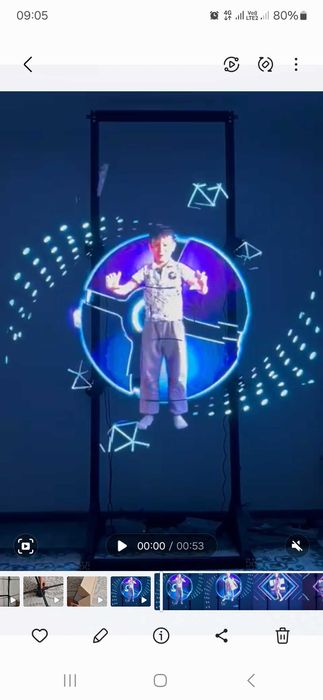 3D голлограмма с каркасом