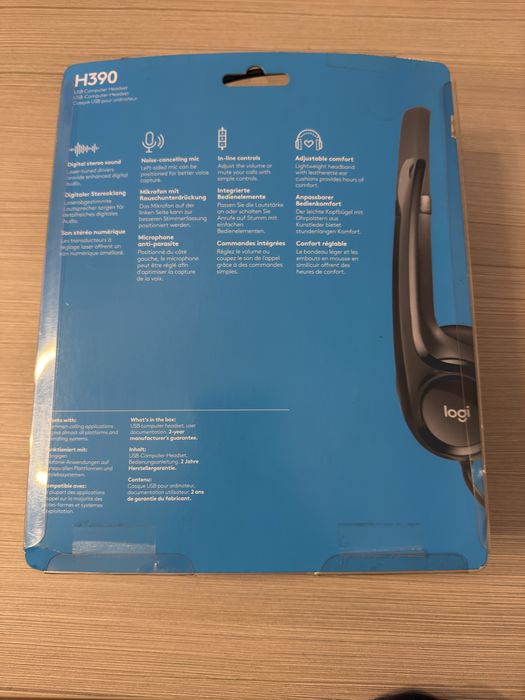 Casti Logitech H390 Headset cu microfon negre noi