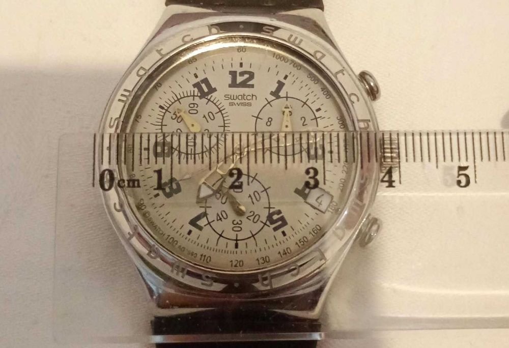 Swatch Irony Chrono Cadmos White (YCS411), Stare 9/10, 2 curele, Swiss Made