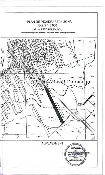 Teren de vanzare, zona Albesti Paleologu , jud Prahova, intravilan