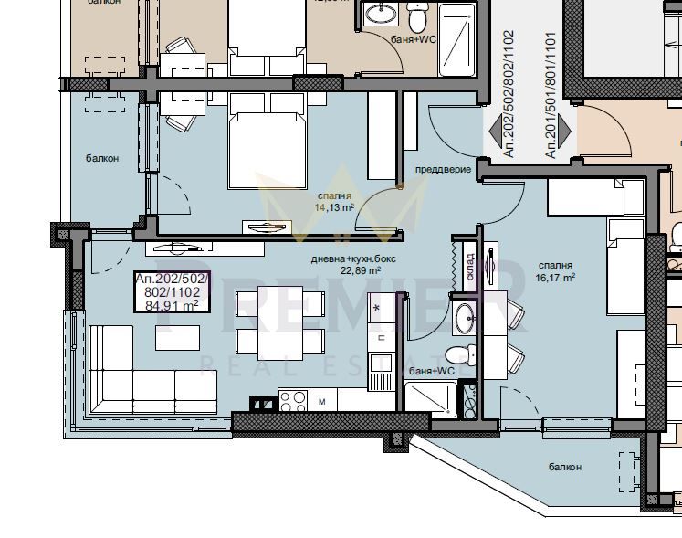Продава се Тристаен апартамент в Бургас, Братя Миладинови - 101 кв.м за 892 €/кв.м - Снимка #7