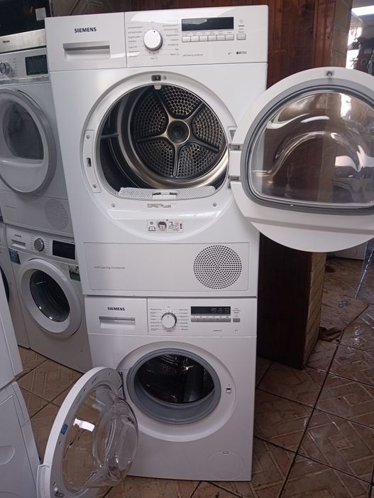 Комплект пералня и сушилня с термопомпа СименсSiemens А+++ 8кгГаранция
