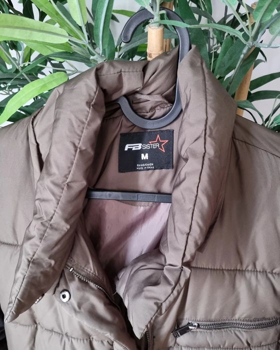 Geaca cu gluga detasabila, New Yorker, kaki/black, dama, marimea M