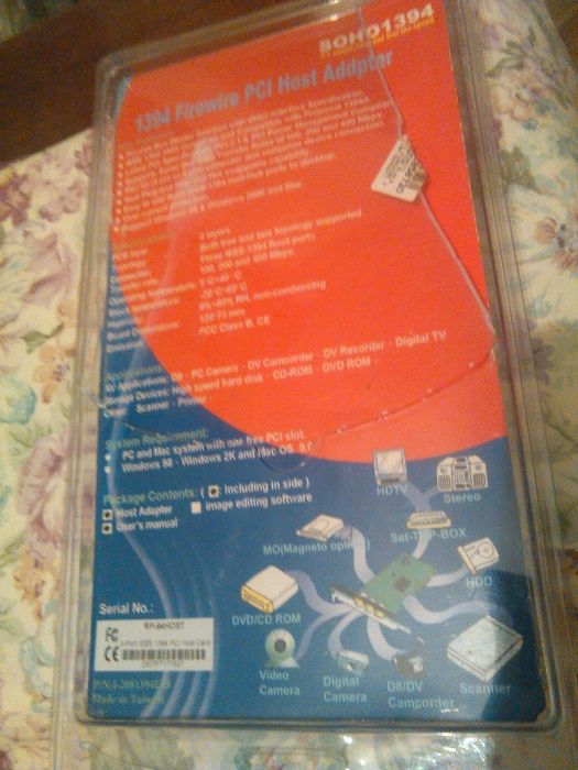 SOHO 1394 Firewire PCI Host Addpter