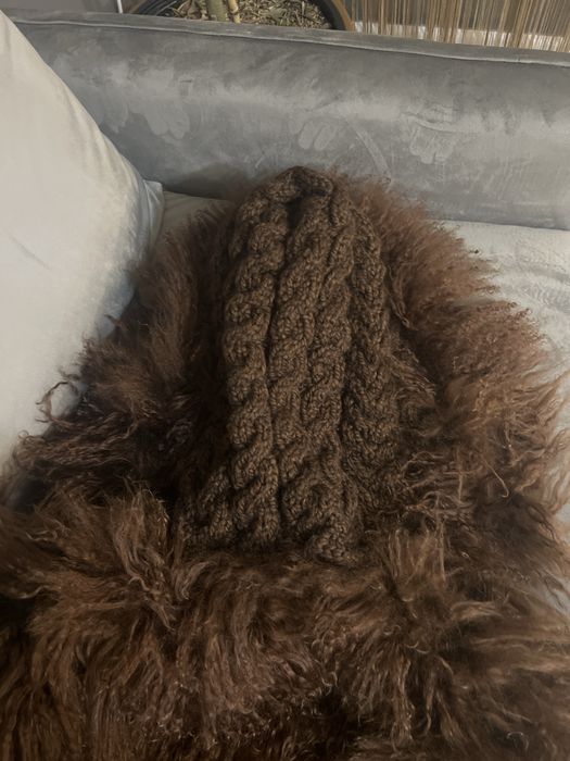 Палто естествен косъм Монголско агне