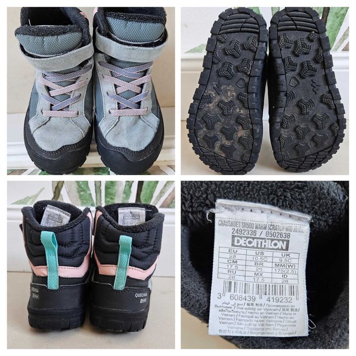 Детски зимни боти и обувки Geox, Quechua, размери 27, 28