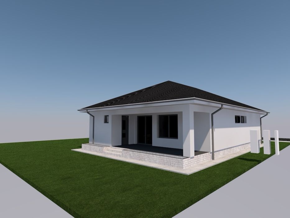 Casă noua Oradea-Santion Gaz-apa-curent semifinisat 112000€.