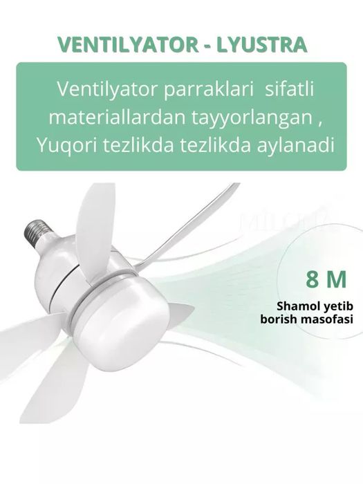 Ventilyatorli lyustra