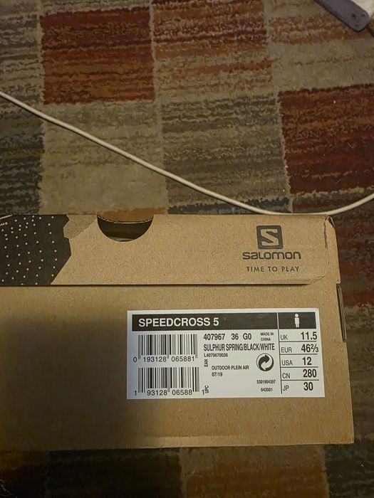 Pantofi alergare montana SALOMON SPEEDCROSS 5. Marimea US 12 EU 46 2/3