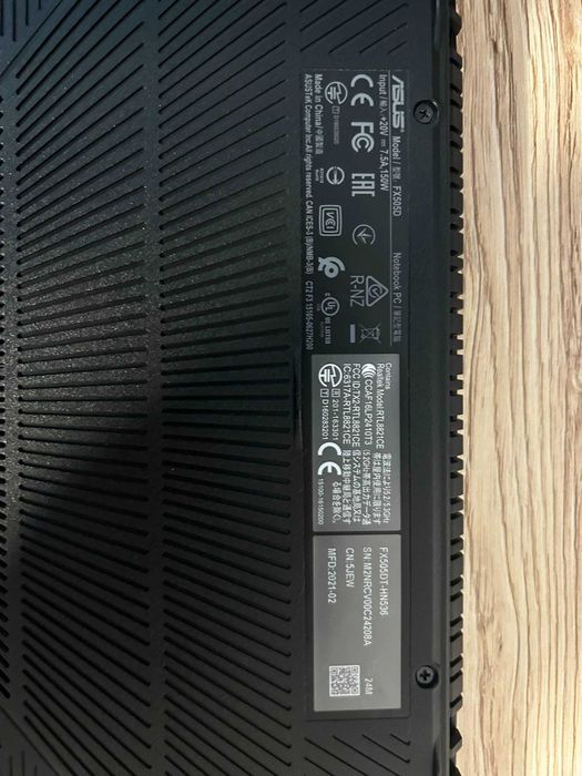 Laptop Gaming ASUS TUF FX505DT | Upgrade 32GB RAM Kingston Fury | Windows 11 gata de configurat |Ryzen 7|GTX 1650|Ecran 144Hz|Cutie + RAM 8GB original