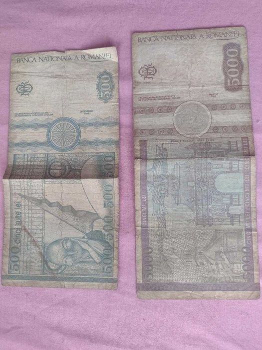 Bancnote vechi 500,1000,5000 lei
