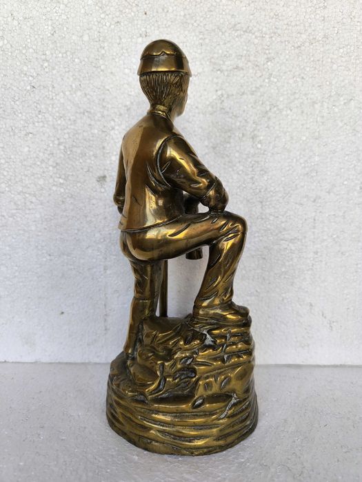statueta veche bronz arta antichitati figurina vintage handmade antik