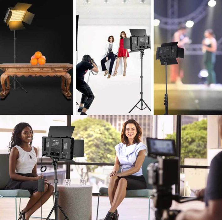 Постоянно LED осветление 50W – LED панел със статив и дистанционно