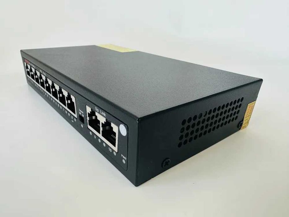 Smart POE свич 8 port + 2 uplink ОПТОМ POE HUB switch коммутатор