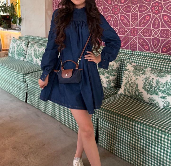 Женское платье джинсовое