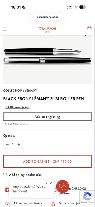 Pix Caran D’Ache Leman Slim Nou elvetian Swiss cutie manual stilou