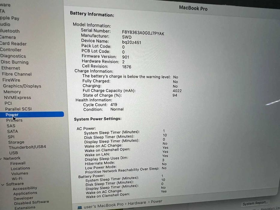 Laptop SH MacBook Pro 13.3 mid 2018 Retina i7 16gb RAM SSD 512GB Touch