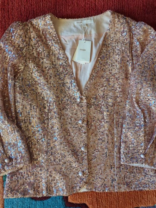 Маркова блуза с пайети MAJE