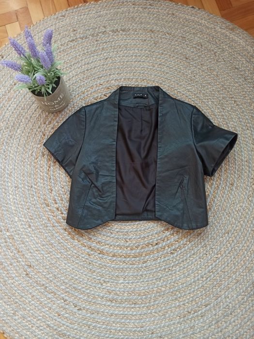 Кожено късо сако