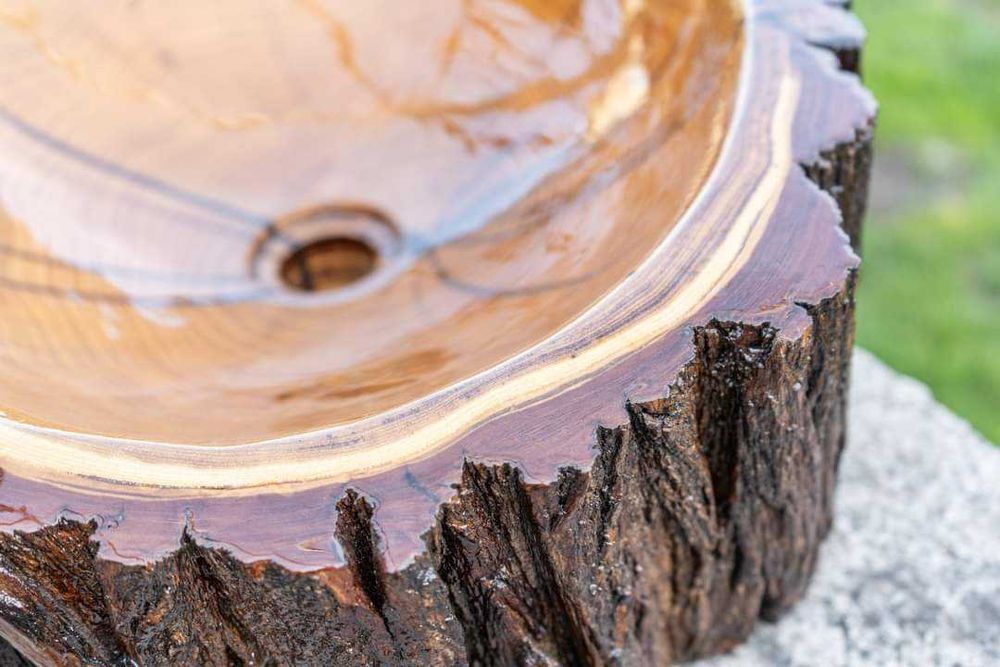 Мивка от дърво акация