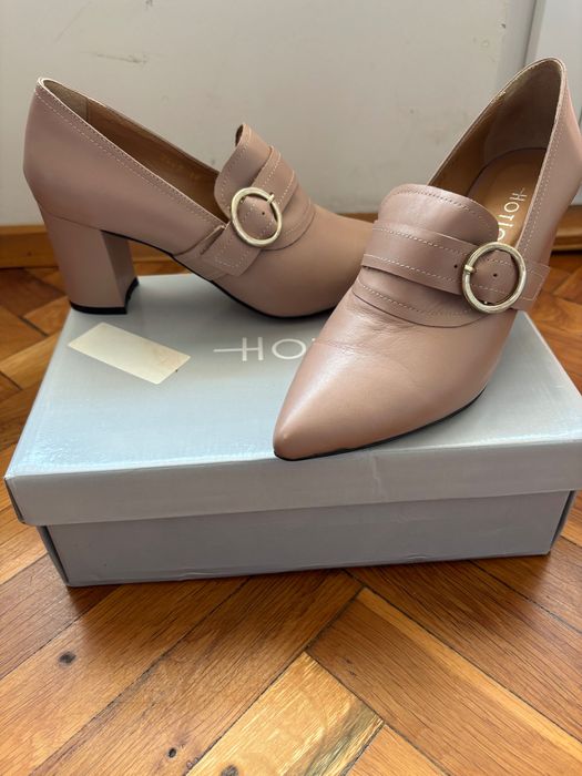 Дамски обувки на ток – Hotic – естествена кожа – 37 номер
